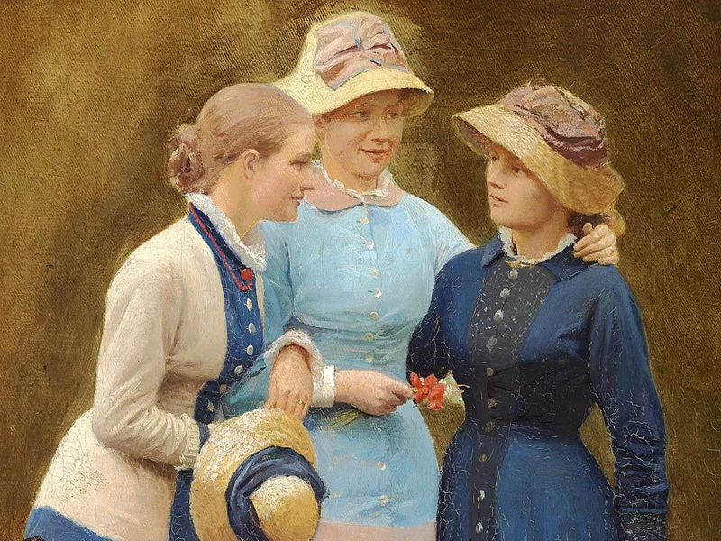 1847-Carl Christian Frederik Jacob Thomsen - Gli sposi novelli vengono interrogati - 1876